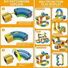 Electric Train Set for Kids Toddlers 3-5,Magnetic Track&Rechargeable Car,Grav…