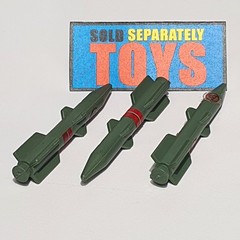 Vtg GI Joe Ammo Dump Unit 109MM 3 MISSILE SET rocket original 1985 playset part