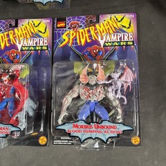 COMPLETE SET VAMPIRE WARS ACTION FIGURE LOT SPIDER-MAN BLADE MORBIUS NEW TOY BIZ