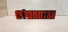 GI JOE Display Sign Cobra Display Sign. Custom signs done as well.