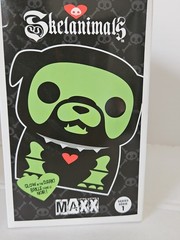 Lot Of 2 Skelanimals Glow In The Dark Jack and Maxx Collectible Vinyl Figures