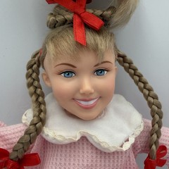 CINDY LOU WHO TWIRLING BRAID DOLL 2000 HOW THE GRINCH STOLE CHRISTMAS VTG EUC