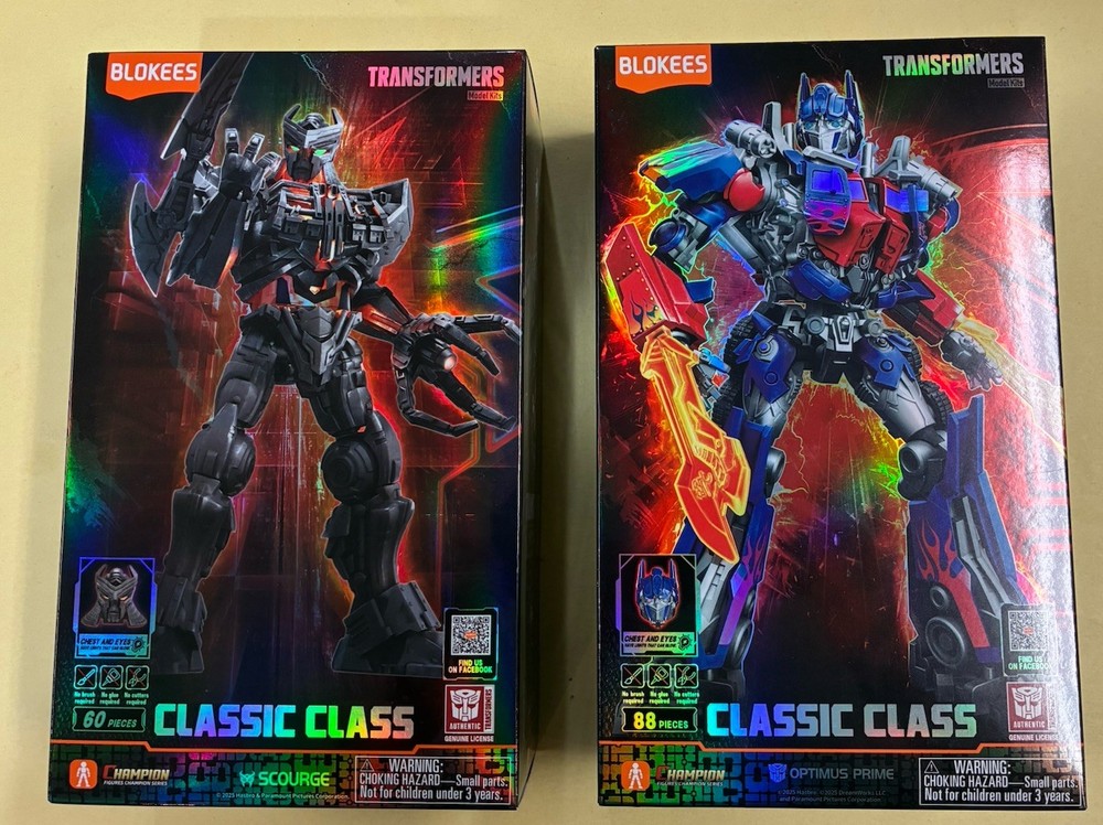 BLOKEES TRANSFORMERS CLASSIC CLASS OPTIMUS PRIME & SCOURGE 2007 Movie 2 Figures