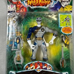 Bandai Lunar Wolf Power Ranger Wild Force Silver Action Figure 2002 NIB 10156