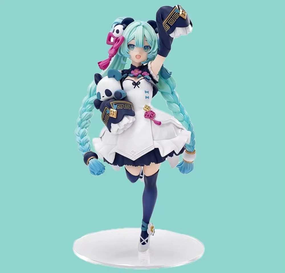 18CM Anime Hatsune Miku Figure National Style Fashion Panda New