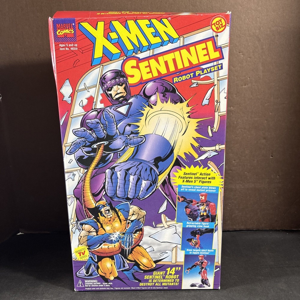 SENTINEL ROBOT PLAYSET X-MEN FOX MARVEL TOY BIZ NEW OPEN BOX ANIMAED SERIES
