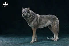 JXK 1/6 Arctic Wolf Model Canis Lupus Arctos Figure Wild Animal Collector Decor