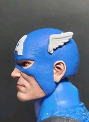 HEAD ONLY Marvel Legends Captain America Alex Ross Style Head custom painted