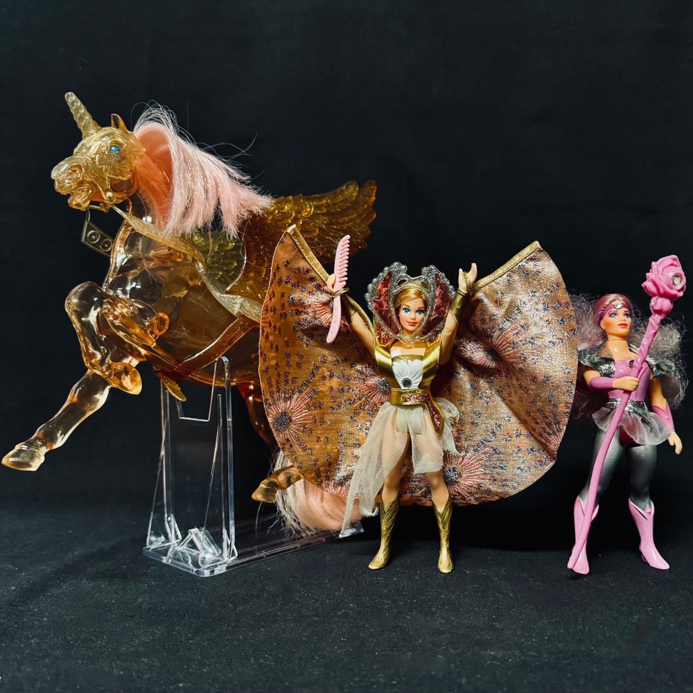 VINTAGE 1984 STARBURST SHE-RA GLIMMER & CRYSTAL SWIFT WIND PRINCESS OF POWER