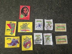 Teenage Mutant Ninja Turtles 11 Sticker Lot, 5 Sticker Card, 4 Mirage Stickers