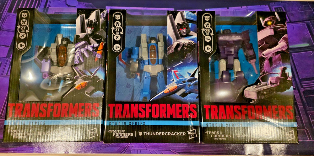 3 NEW Transformers Studio Series 86 Voyager Thundercracker Skywarp Shockwave LOT