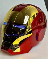 US!! 1:1 Iron Man MK5 Helmet Wearable Voice-control Mask Cosplay Golden AUTOKING