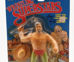 Terry Funk AUTOGRAPHED WWF Wrestling SuperStars w/ Poster NEW SEALED