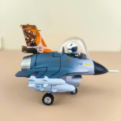 NG Fortune Leopard Q-version Model F-16AM Fighter Jet Aircraft Model