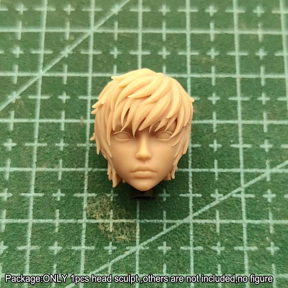 Unpainted 1/12 1/18 Short Hair Female Head Sculpt For 6” 3.75″ Action Figure