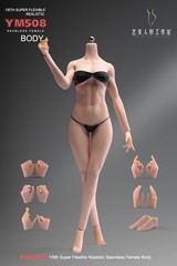YM508 1/6 Female Seamless Silicone Fitness Body Pale Detail Flexible 12″ Figure