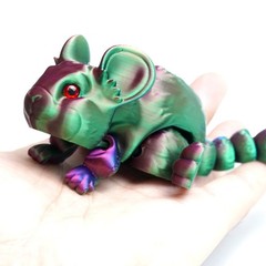 5.3inch 3D Printed Mouse Model,Articulated Animals figure,Fidget Toys Home Decor