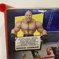 ~ NIB WWE Knuckle Crunchers 3” BROCK LESNAR Figure & Rebound Ring 2024 Mattel