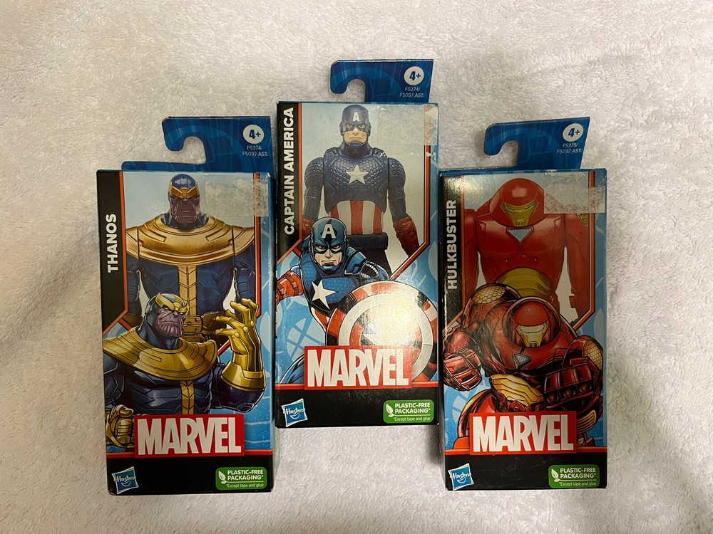 Hasbro Marvel Lot Disney Hulkbuster Captain America Thanos 6 Inch Action Fig. A