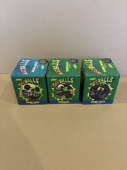 Madballs Mondo Set Glow In The Dark Skull Face Slobulus Horn Head Toy Figure OOP
