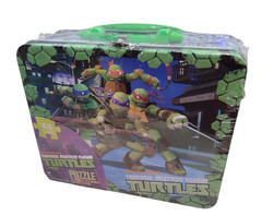 Teenage Mutant Ninja Turtles Tin Lunch Box + 48 PC Puzzle Nickelodeon New