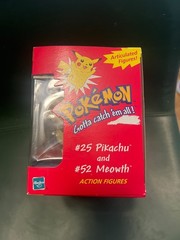 Hasbro 1999 Pokemon Articulated Figures #25 Pikachu & #52 Meowth Action Figures