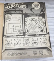 Teenage Mutant Ninja Turtles 1989 Vintage PANINI Sticker Activity Album – A14