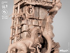 3D Printed Fan Art Lara Croft Sculpture by Wicked3d