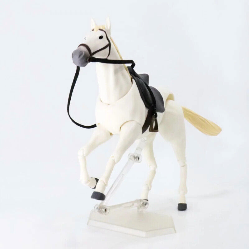 6″ Brown White Poseable Horse Model Set – Action Figures Cosplay Scene Gift Toy