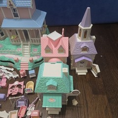 VINTAGE 1988 PRECIOUS PLACES MANSION HOUSES FIGURES LOT FISHER PRICE *Not Tested