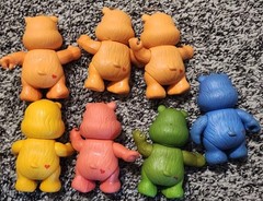 VTG 1983 Miscellaneous Lot of 7 Care Bear 3″ Poseable Figures