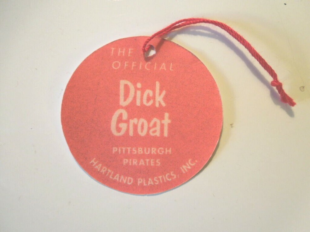 1950’s 60’s Dick Groat Hartland Baseball figure custom Hang Tag