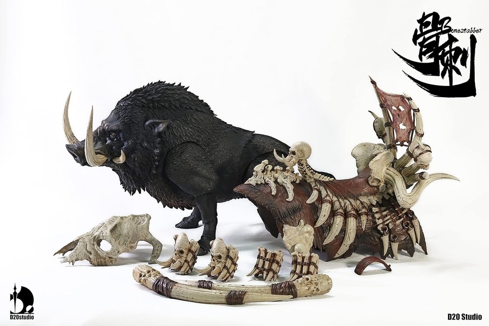 Battle Boar Bone Stabber Black 7.9in 1/12 Scale Action Posable Figure D20studio