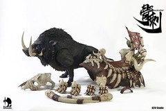 Battle Boar Bone Stabber Black 7.9in 1/12 Scale Action Posable Figure D20studio