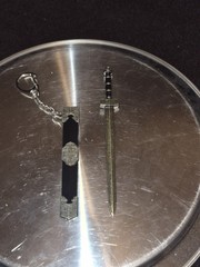 Set Of 7 Ancient Swords And Scabbards Model Keychain Accessory Set Brand New