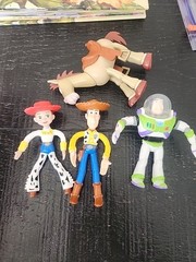 Vintage Disney Pixar Toy Story Bendable Figures Woody Jessie Buzz Bullseye Lot