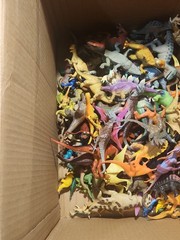 Lot Of 20 Random Mixed Size Plastic Or Resin Dinosaur Toys