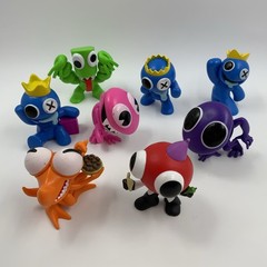 Lot Of 8 Rainbow Friends Phatmojo Pink Purple Blue Green Orange Red Scientist