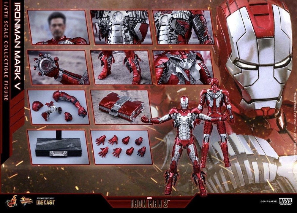 Hot Toys MMS400-D18 Iron Man 2 Mark V Diecast Reissue SEALED SHIPPER