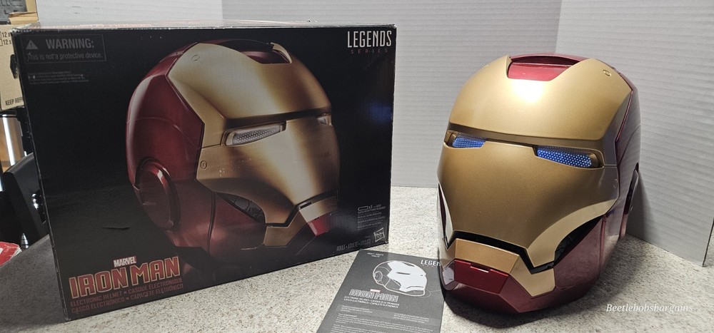 Hasbro Marvel Legends Series Wearable Iron Man Electronic Adult Replica Helmet