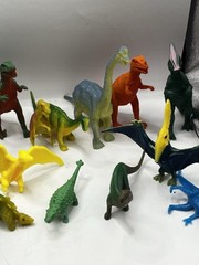 Lot of 31 Small Hard PVC Plastic Toy Dinosaur Figures Vintage Varies Small Sizes