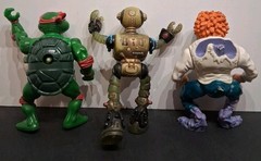 Vintage TMNT Mixed Lot of 11 Playmates 1990s Baxter Fugitoid Rat King & MORE! *G