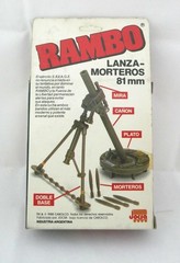 Vintage Rambo 81mm Mortar Launcher Jocsa Argentina 1988 MISB Rare