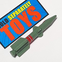 GI Joe Ammo Dump Unit 109MM MISSILE w sticker rocket original 1985 playset part