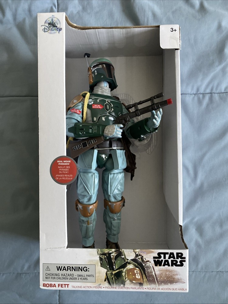 Boba Fett Action Figure Talking Star Wars Disney Exclusive 13.5in New