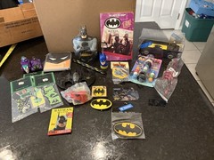 Huge Batman Collectibles Lot DC Comics Figures Pins Toys Memorabilia Mixed Bundl