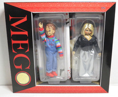 SEALED NIB 2021 BRIDE OF CHUCKY TIFFANY CHUCKY FIGURE SET W/ COIN MEGO HORROR