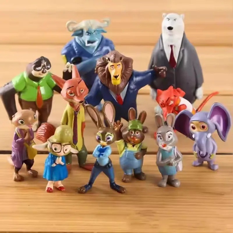 12Pcs Zootopia Action Figures Set – Judy Hopps Nick Wilde Movie Model Toys Gift