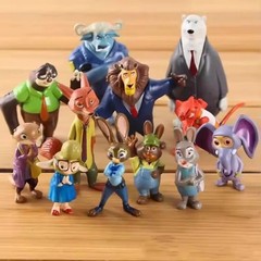 12Pcs Zootopia Action Figures Set – Judy Hopps Nick Wilde Movie Model Toys Gift