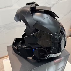 US Iron Man MK5 Black 1:1 Helmet Wearable Voice-control Open&Close Cosplay Boxed